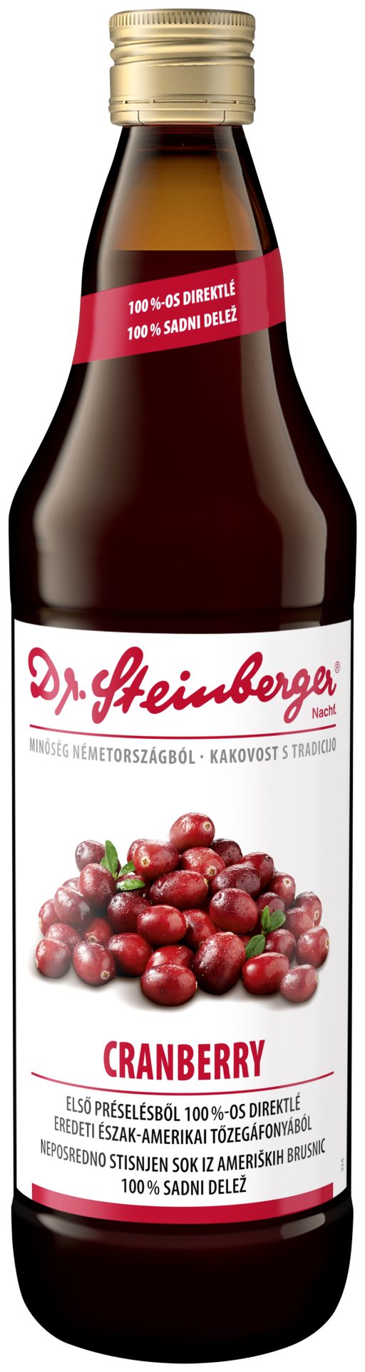 Dr. Steinberger sok iz ameriških brusnic, 750 ml Dr. Steinberger sok iz ameriških brusnic, 750 ml