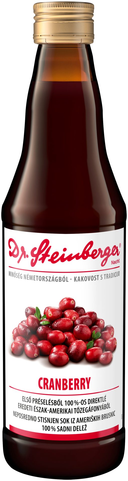 Dr. Steinberger sok iz ameriških brusnic, 330 ml Dr. Steinberger sok iz ameriških brusnic, 330 ml