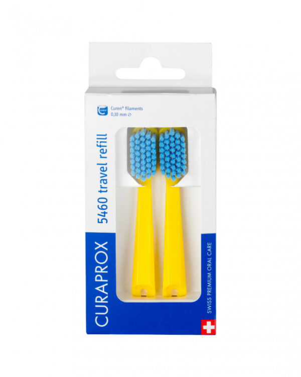 Curaprox CS 5460 Ultra Soft nadomestna nastavka za potovalno zobno ščetko, 2 kosa Curaprox CS 5460 Ultra Soft nadomestna nastavka za potovalno zobno ščetko, 2 kosa