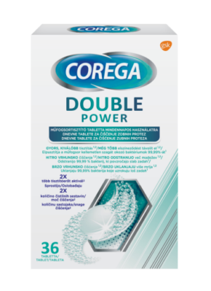 Corega Double Power tablete za čiščenje zobnih protez, 36 tablet Corega Double Power tablete za čiščenje zobnih protez, 36 tablet