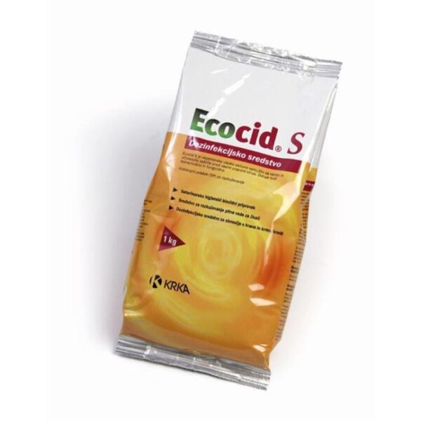 Ecocid S prašek za pripravo raztopine za razkuževanje vrečka, 1 x 1 kg