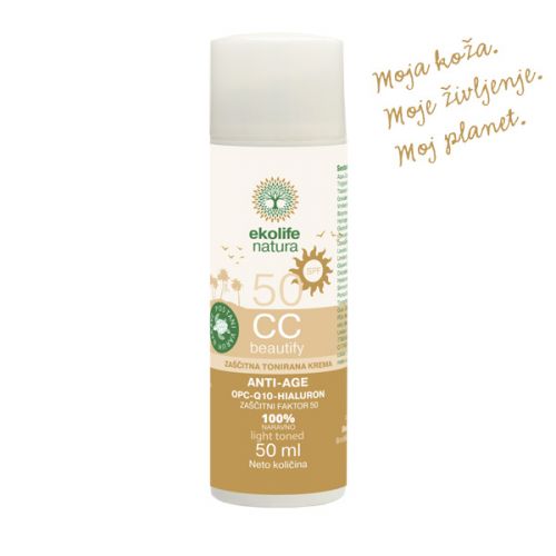 Ekolife natura CC zaščitna tonirana krema ZF50, 50 ml Ekolife natura CC zaščitna tonirana krema ZF50, 50 ml