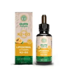 Ekolife natura Liposomski vitamini K2+D3 tekočina, 60 ml