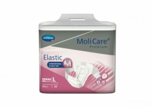 MoliCare Premium Elastic predloge 7 kapljic – velikost Large, 30 hlačnih predlog