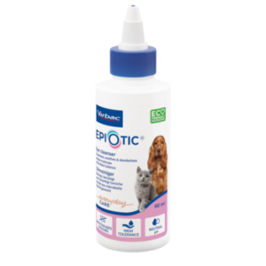 Virbac EpiOtic raztopina za čiščenje ušes za pse in mačke, 125 ml