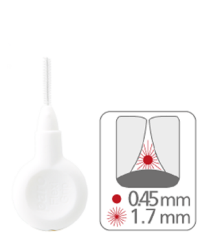 Paro Flexi grip medzobna ščetka (bela) – 1,7 mm, 4 medzobne ščetke