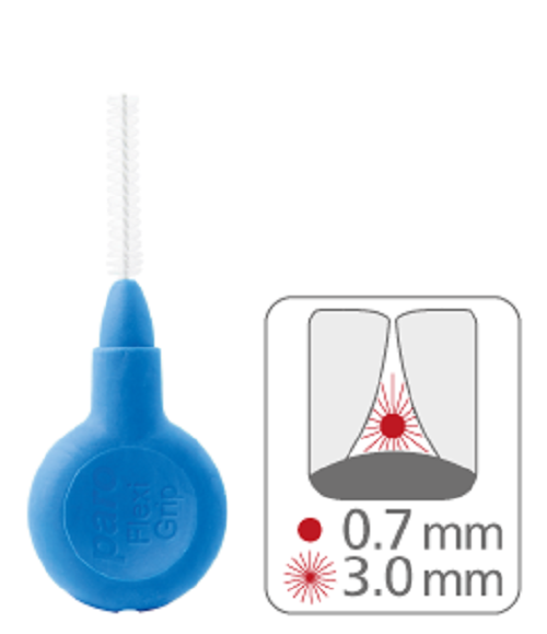 Paro Flexi grip medzobna ščetka (modra) – 3,0 mm, 4 medzobne ščetke Paro Flexi grip medzobna ščetka (modra) – 3,0 mm, 4 medzobne ščetke