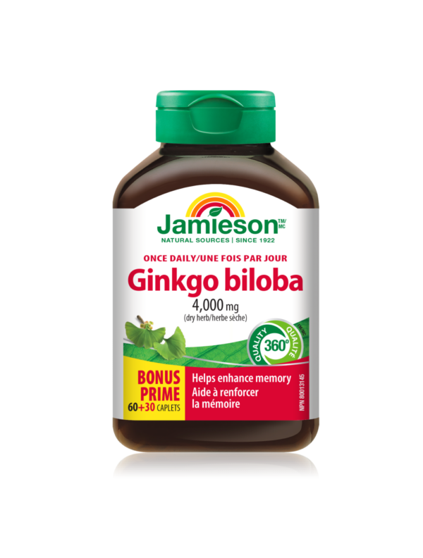 Jamieson Ginkgo Biloba 4000 mg tablete, 90 tablet Jamieson Ginkgo Biloba 4000 mg tablete, 90 tablet