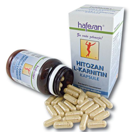 Hafesan Hitozan + L-karnitin kapsule, 60 kapsul Hafesan Hitozan + L-karnitin kapsule, 60 kapsul