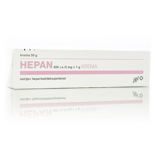 Hepan 500 i.e./5 mg v 1 g krema, 50 g Hepan 500 i.e./5 mg v 1 g krema, 50 g