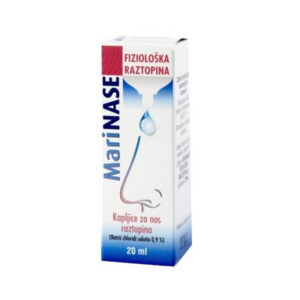 MariNASE fiziološka raztopina - kapljice za nos, 20 ml