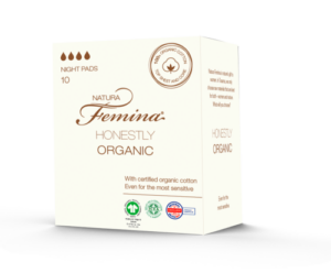 Natura Femina nočni vložki s krilci, 10 vložkov