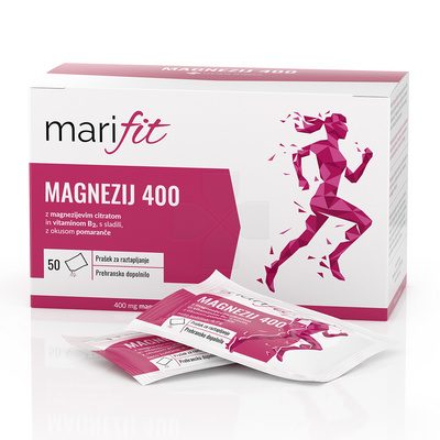 Marifit Magnezij 400 prašek, 50 vrečk Marifit Magnezij 400 prašek, 50 vrečk