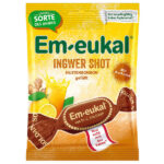 Dr. Soldan Em-eukal - ingver shot in kurkuma trdi polnjeni bonboni, 75 g Dr. Soldan Em-eukal - ingver shot in kurkuma trdi polnjeni bonboni, 75 g