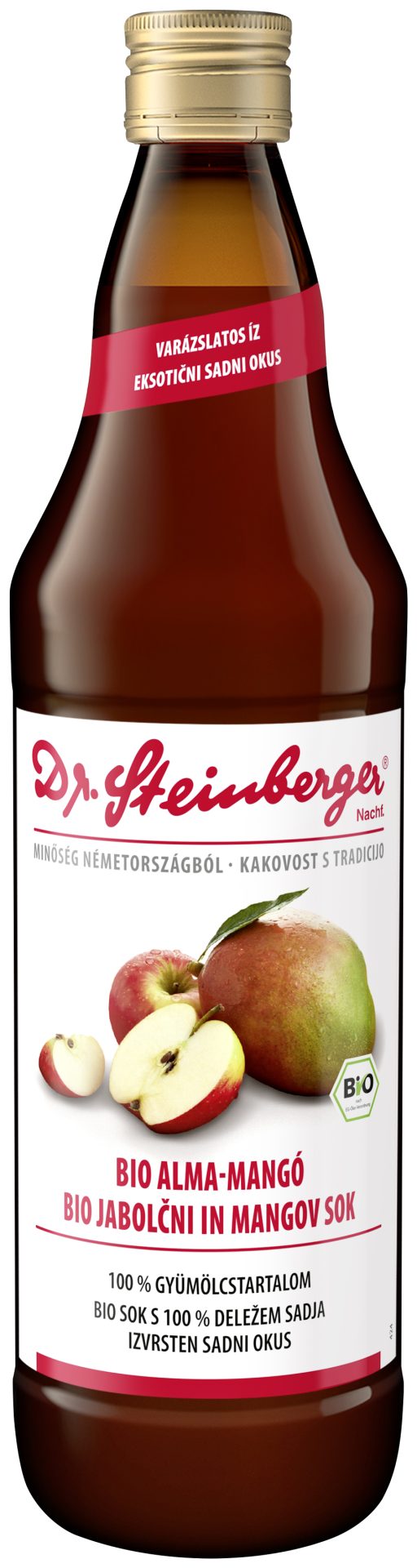 Dr. Steinberger BIO jabolčni in mangov sok, 750 ml Dr. Steinberger BIO jabolčni in mangov sok, 750 ml