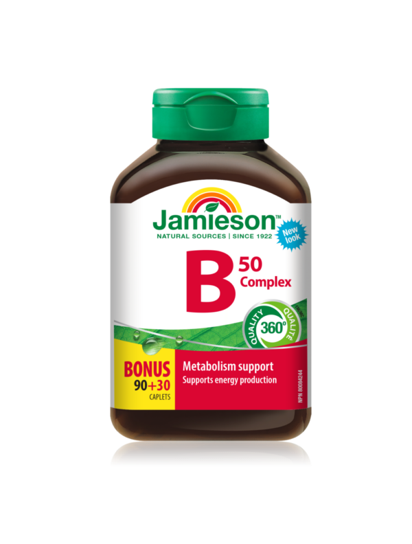 Jamieson B kompleks 50 mg tablete z okusom mentola, 120 tablet Jamieson B kompleks 50 mg tablete z okusom mentola, 120 tablet