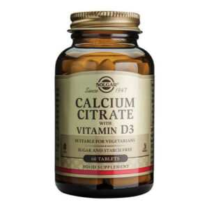 Solgar Kalcijev citrat z vitaminom D3 tablete, 60 tablet