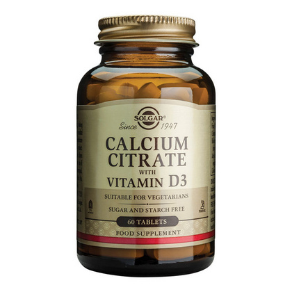 Solgar Kalcijev citrat z vitaminom D3 tablete, 60 tablet Solgar Kalcijev citrat z vitaminom D3 tablete, 60 tablet