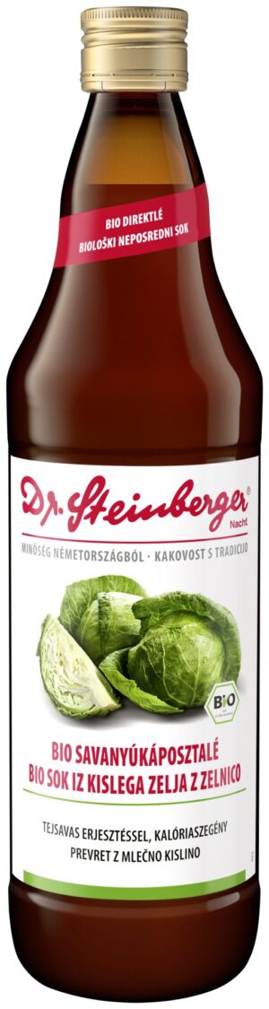 Dr. Steinberger BIO sok iz kislega zelja z zeljnico, 750 ml
