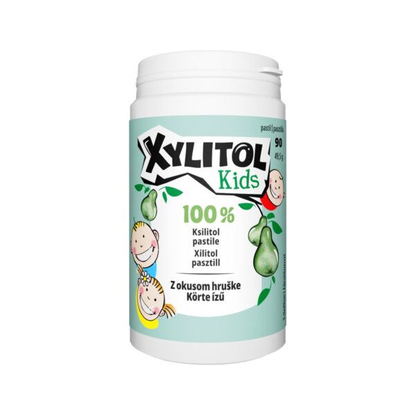 Vitabalans Xylitol Kids pastile z okusom hruške, 90 pastil Vitabalans Xylitol Kids pastile z okusom hruške, 90 pastil