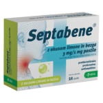 Septabene z okusom limone in bezga 3 mg/1 mg pastile, 16 pastil Septabene z okusom limone in bezga 3 mg/1 mg pastile, 16 pastil