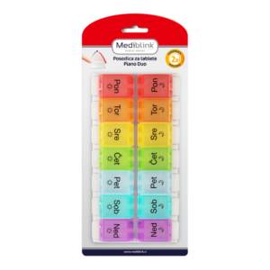 Mediblink M011 Piano Duo tedenska posodica za tablete - 2x/dan, 1 kos