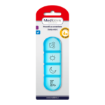 Mediblink M020 Stela mini dnevna posodica za tablete modra – 4x/dan, 1 kos Mediblink M020 Stela mini dnevna posodica za tablete modra – 4x/dan, 1 kos