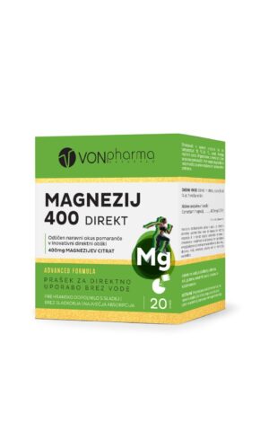 VonPharma Magnezij 400 direkt prašek, 20 vrečk