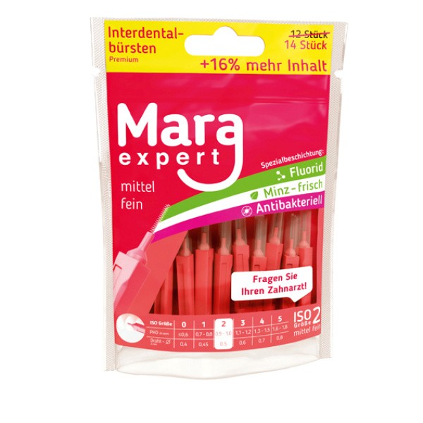 Mara Expert Premium Interdentalna ščetka (velikost ISO 2), 14 ščetk Mara Expert Premium Interdentalna ščetka (velikost ISO 2), 14 ščetk