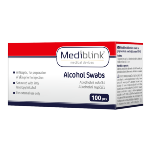 Mediblink M140 alkoholni robčki (6,5 x 3 cm), 100 robčkov