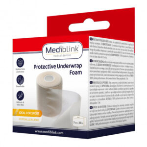 Mediblink M136 Zaščitna podbandažna pena (7 cm x 20 m), 1 kolut