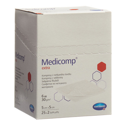 Medicomp Extra netkane sterilne komprese (5 x 5 cm), 50 kompres Medicomp Extra netkane sterilne komprese (5 x 5 cm), 50 kompres