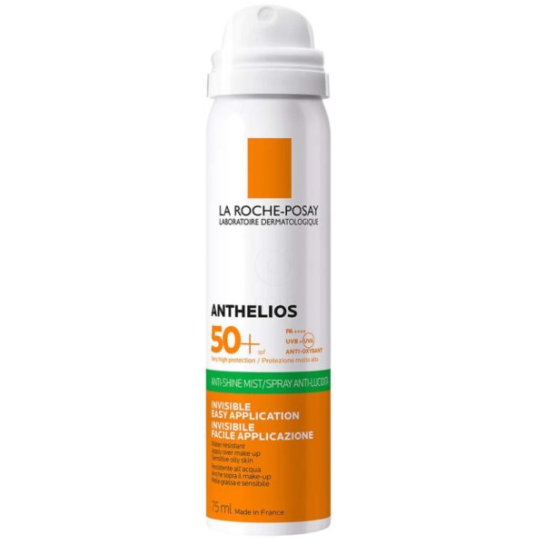Anthelios brezbarvna meglica za obraz z matirajočim učinkom ZF 50 – La Roche-Posay, 75 ml Anthelios brezbarvna meglica za obraz z matirajočim učinkom ZF 50 – La Roche-Posay, 75 ml