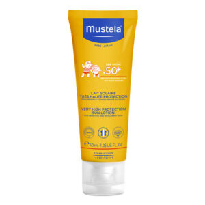 Mustela Sun losjon z zelo visoko zaščito pred soncem za obraz in telo ZF50+, 40 ml