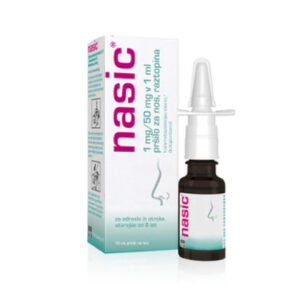 Nasic 1 mg/50 mg v 1 ml pršilo za nos, raztopina, 10 ml Nasic 1 mg/50 mg v 1 ml pršilo za nos, raztopina, 10 ml