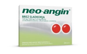 Neo-angin brez sladkorja pastile, 24 pastil