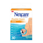 Nexcare Active obliži s prožno peno, 30 obližev različnih velikosti Nexcare Active obliži s prožno peno, 30 obližev različnih velikosti
