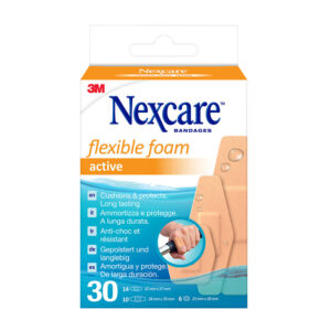 Nexcare Active obliži s prožno peno, 30 obližev različnih velikosti