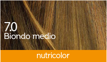 BioKap Nutricolor 7.0 barva za lase - srednje blond, 140 ml