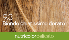 BioKap Nutricolor Delicato 9.3 barva za lase - svetlo zlato blond, 140 ml