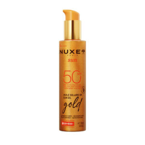Nuxe Sun Oil Gold olje z bleščicami za obraz in telo ZF50, 150 ml