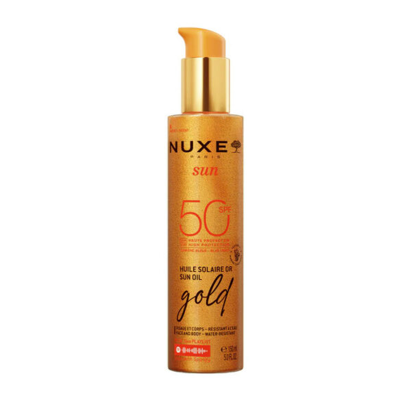 Nuxe Sun Oil Gold olje z bleščicami za obraz in telo ZF50, 150 ml Nuxe Sun Oil Gold olje z bleščicami za obraz in telo ZF50, 150 ml