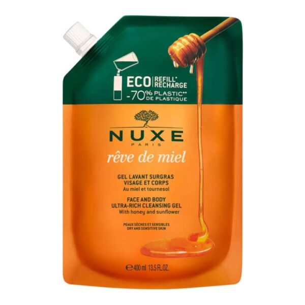 Nuxe Rêve de Miel bogati čistilni gel - refill, 400 ml Nuxe Rêve de Miel bogati čistilni gel - refill, 400 ml