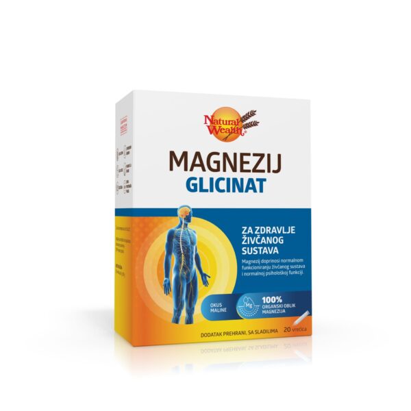 Natural Wealth Magnezij glicinat vrečke, 20 vrečk Natural Wealth Magnezij glicinat vrečke, 20 vrečk
