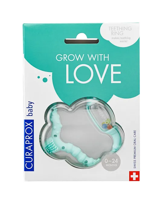 Curaprox Baby obroček za grizenje (zelen), 1 obroček Curaprox Baby obroček za grizenje (zelen), 1 obroček