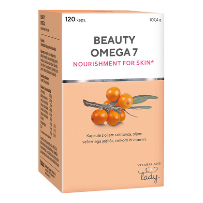 Vitabalans Lady Beauty Omega-7 kapsule, 120 kapsul Vitabalans Lady Beauty Omega-7 kapsule, 120 kapsul