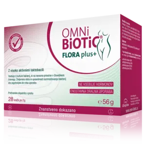 OMNi BiOTiC FLORA plus+ vrečke, 28 vrečk po 2 g praška