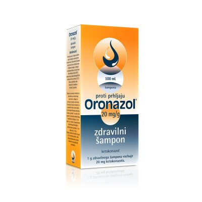 Oronazol 20 mg/g zdravilni šampon, 100 ml Oronazol 20 mg/g zdravilni šampon, 100 ml