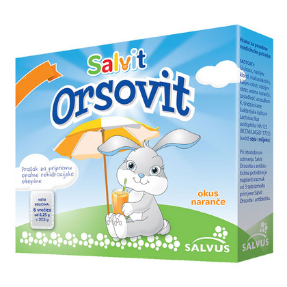 Salvit Orsovit vrečice, 6 vrečic po 6,25 g Salvit Orsovit vrečice, 6 vrečic po 6,25 g