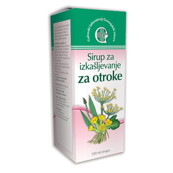 Sirup za izkašljevanje za otroke, 150 ml Sirup za izkašljevanje za otroke, 150 ml
